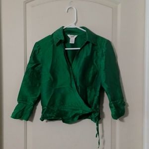 ⁉️☃️5 for $12☃️⁉️...Silk cross wrap blouse